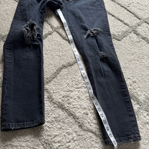 Levi’s jeans premium 501 washed black high rise button fly slim taper 31 - Picture 6 of 12